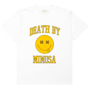 Death By Mimosa Drunk Smiley Tee Front
